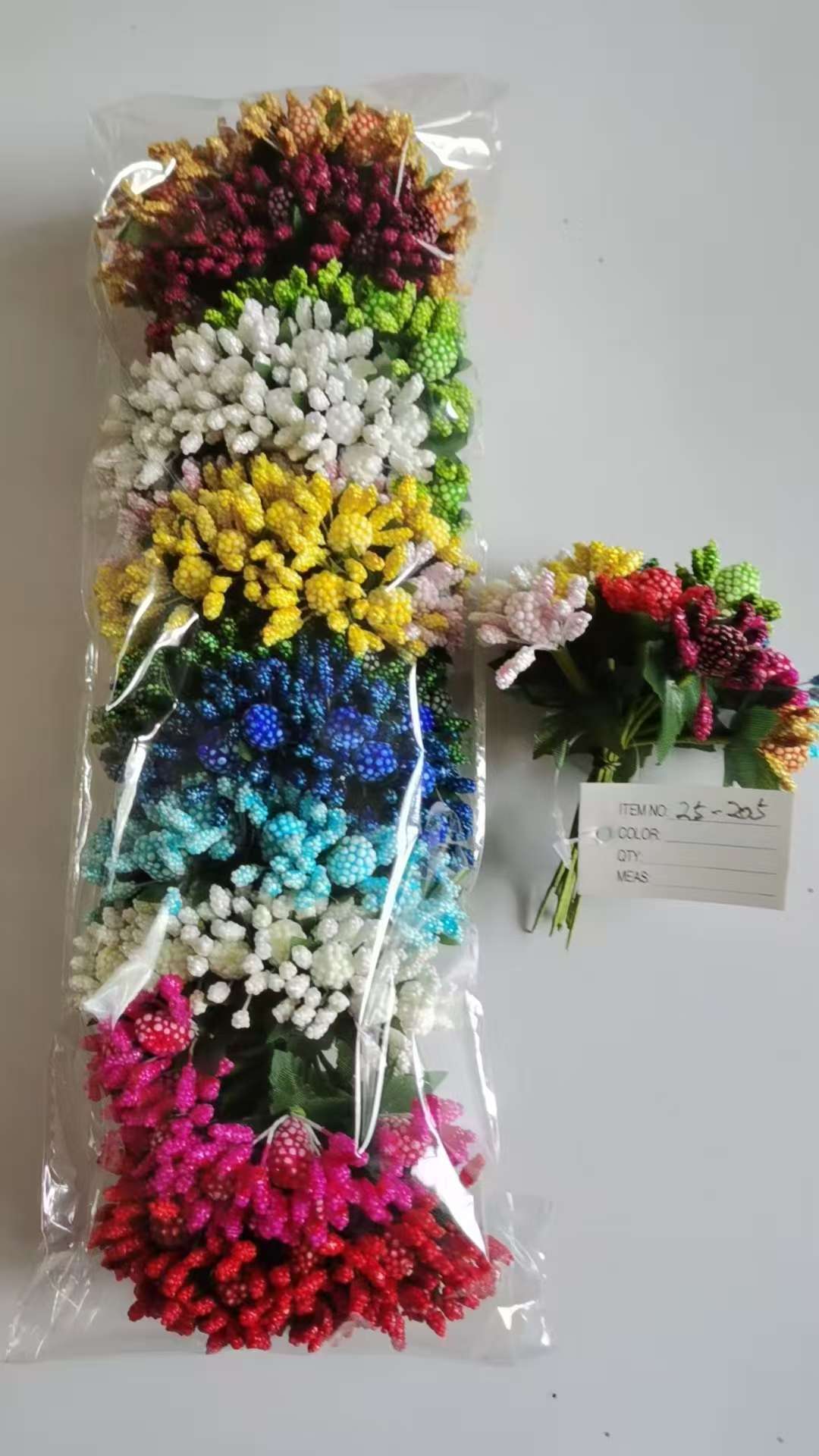 仿真花珠花热销商品珠子花白底实物图