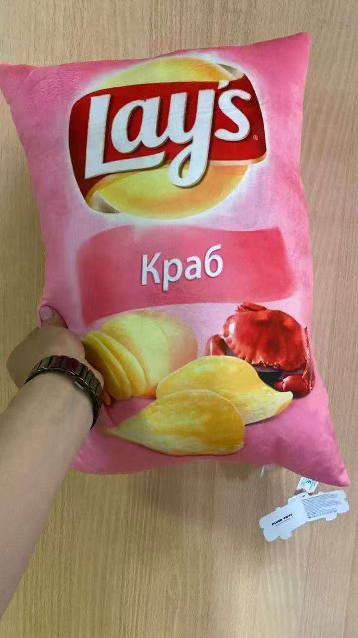 Potato chip plush toy throw pillow plush toy details Picture