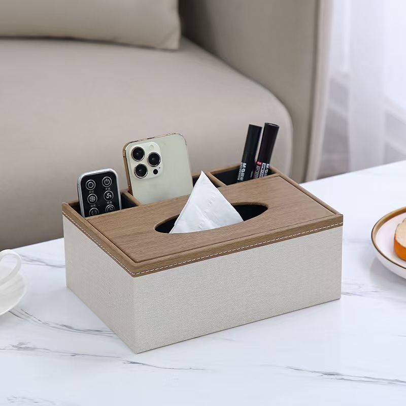 多功能纸巾盒客厅遥控器收纳盒家用餐厅纸抽盒民宿宾馆定制LOGO详情图3