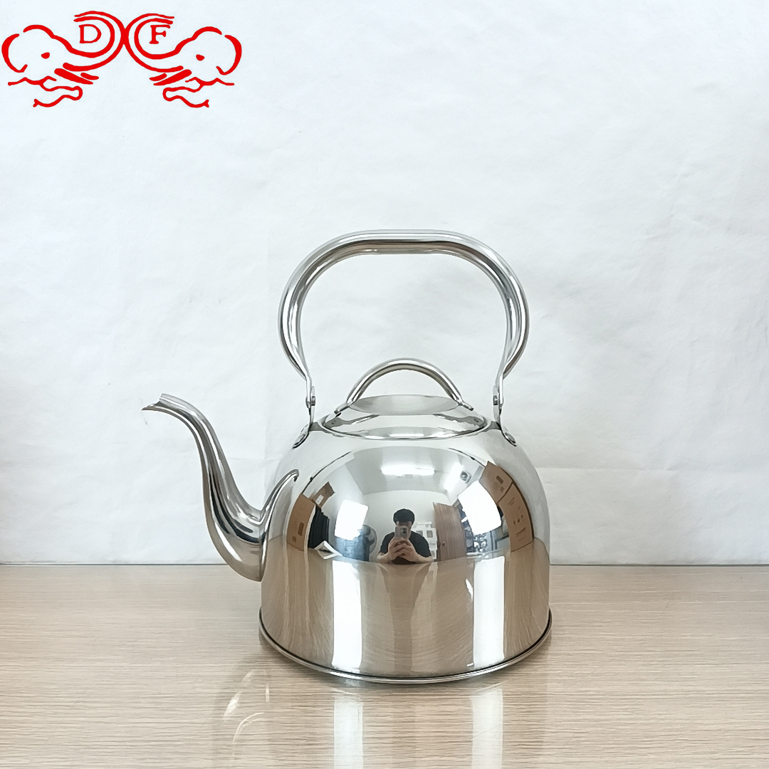DF88016 stainless steel kettle, flat-bottomed kettle, large-capacity kettle, boiling kettle, restaurant soup pot, kettle, DF TRADINGHOUSE details Picture