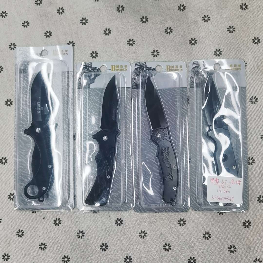 Boston folding fruit knife, camping portable stainless steel knife, ladies' self-defense knife, peeler