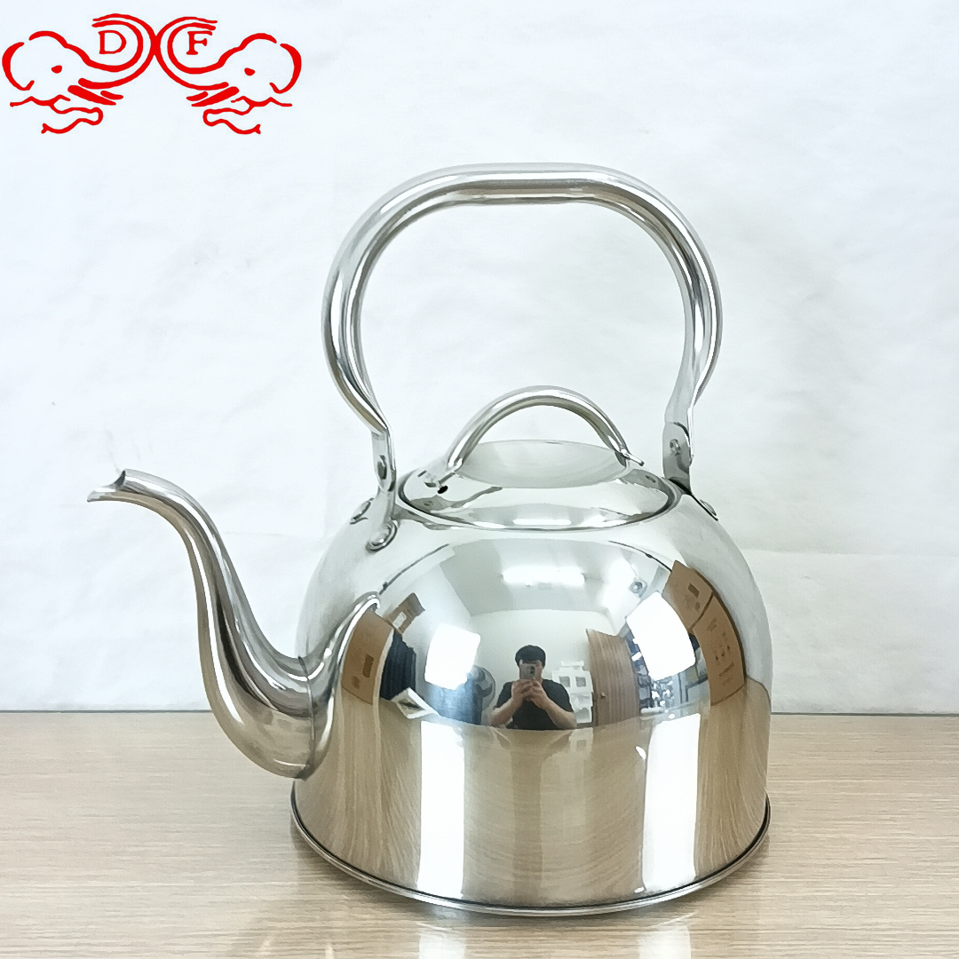 DF88016 stainless steel kettle, flat-bottomed kettle, large-capacity kettle, boiling kettle, restaurant soup pot, kettle, DF TRADINGHOUSE Item Picture