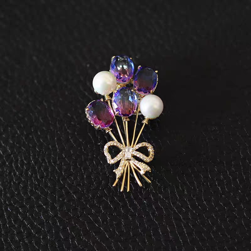 告白气球胸针女气质高档白搭胸花别针胸针产品图