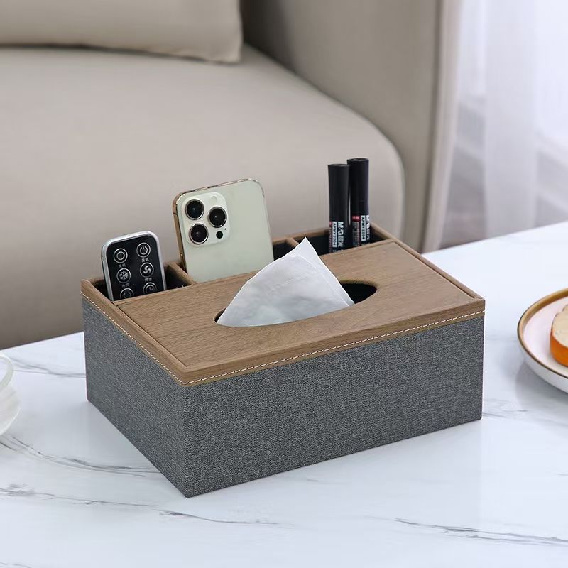 多功能纸巾盒客厅遥控器收纳盒家用餐厅纸抽盒民宿宾馆定制LOGO产品图