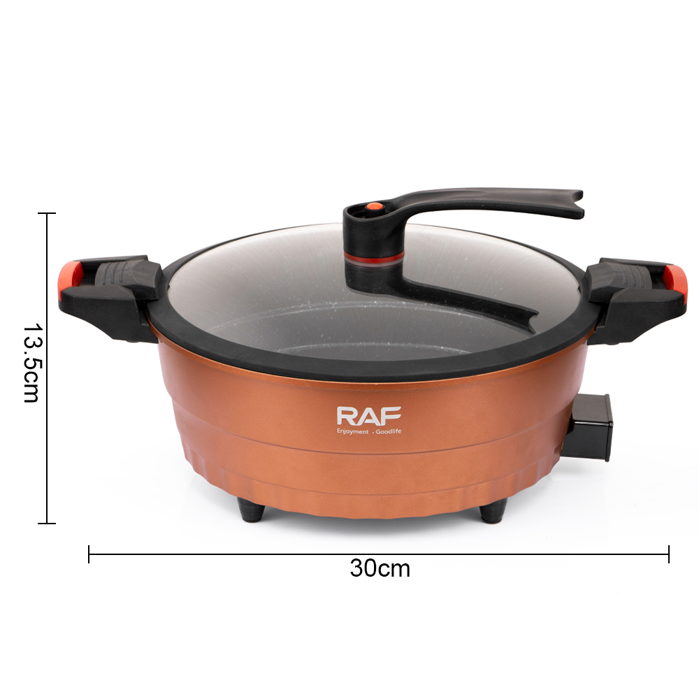 RAF European standard 6L simple and moderate kettle, single-person electric cooking cup, integrated instant noodle pot, household electric cooking pot Specification image