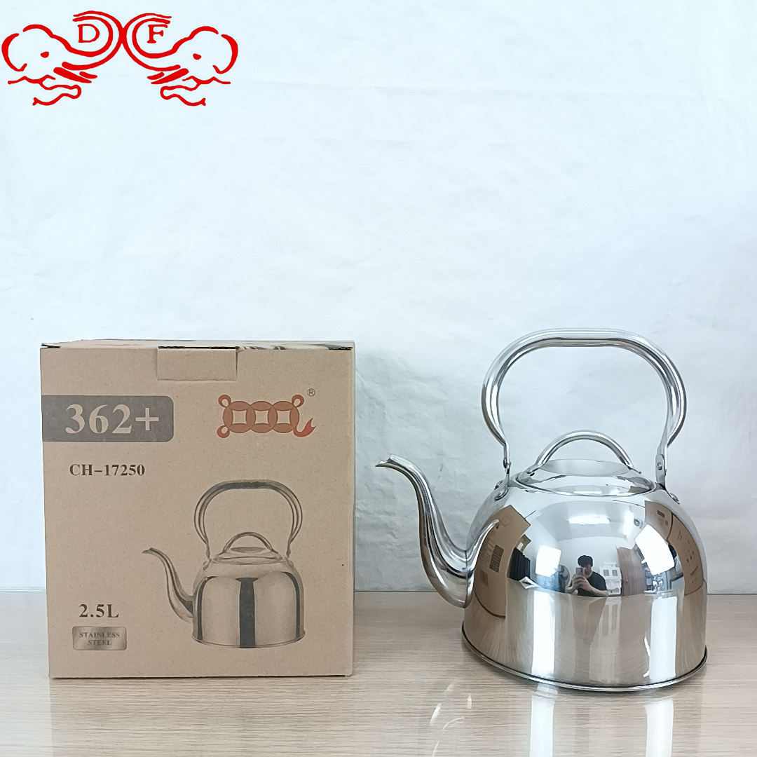 DF88016 stainless steel kettle, flat-bottomed kettle, large-capacity kettle, boiling kettle, restaurant soup pot, kettle, DF TRADINGHOUSE
