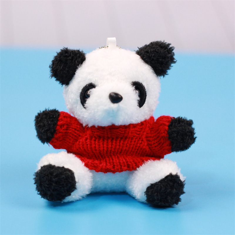 可爱毛衣熊猫挂件毛绒玩具小熊公仔国宝熊猫小玩偶国潮