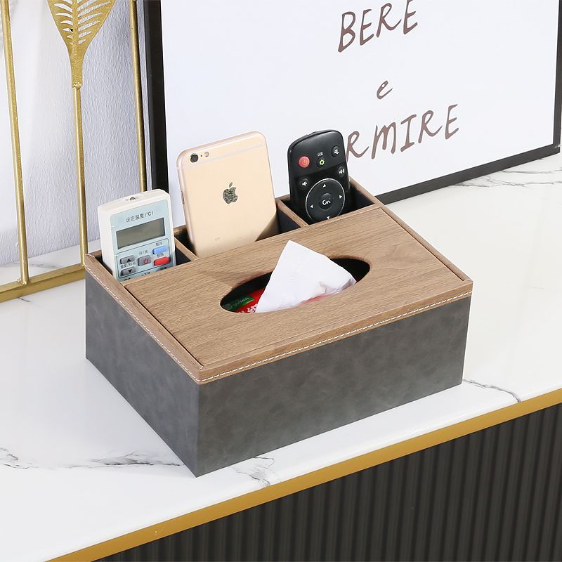 多功能纸巾盒客厅遥控器收纳盒家用餐厅纸抽盒民宿宾馆定制LOGO详情图4