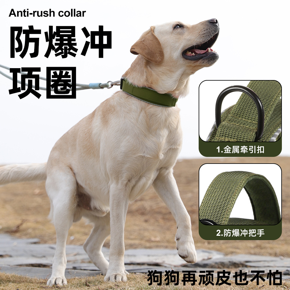 亚马逊新品宠物项圈防勒狗狗项圈狗链防爆冲战术项圈脖圈