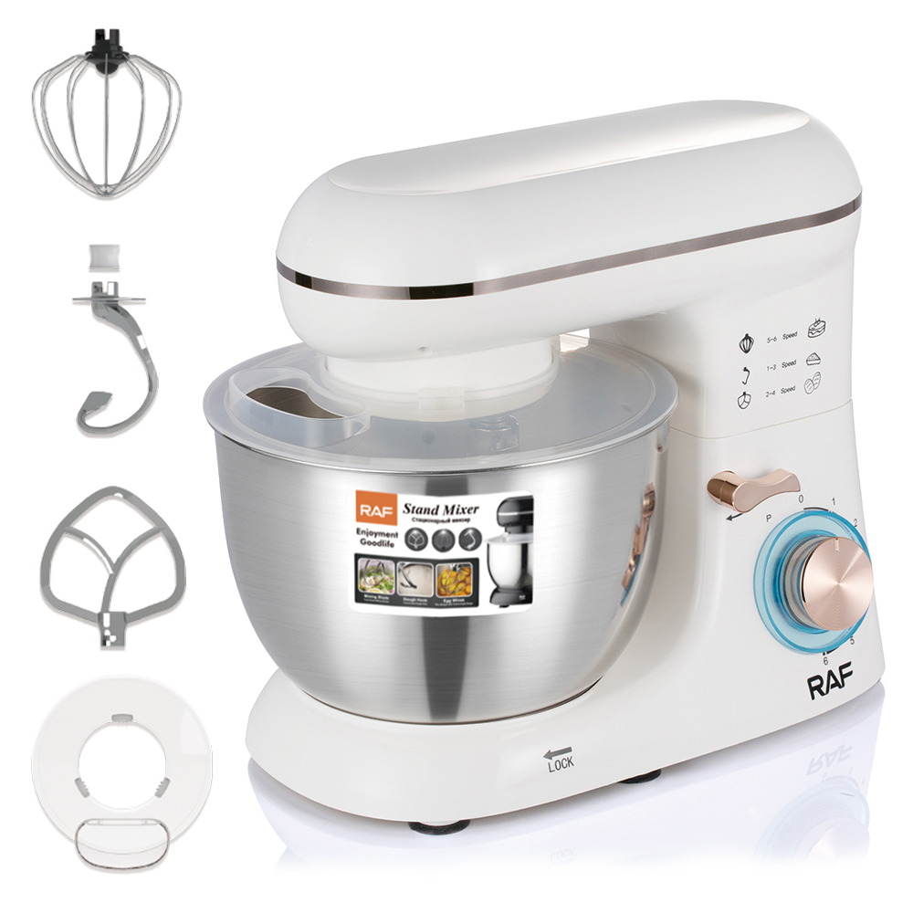 RAF European standard cross-border 4.5L fully automatic home chef and dough mixer 3-in-1, beating egg liquid, mincing meat, kneading dough, cream pic 9