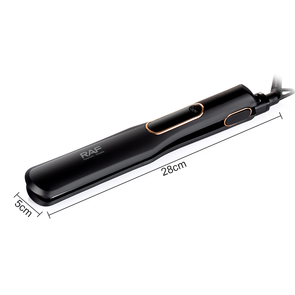 RAF European-standard cross-border temperature-adjustable curling iron, straightener, ceramic plate, suitable for both dry and wet straightening and curling, with an internal buckle of 230° details Picture