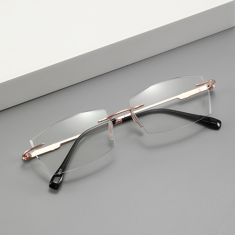 Patented frameless glasses for presbyopia, color-changing or myopia, fashionable, lightweight and hot-selling mid-range glasses for presbyopia details Picture
