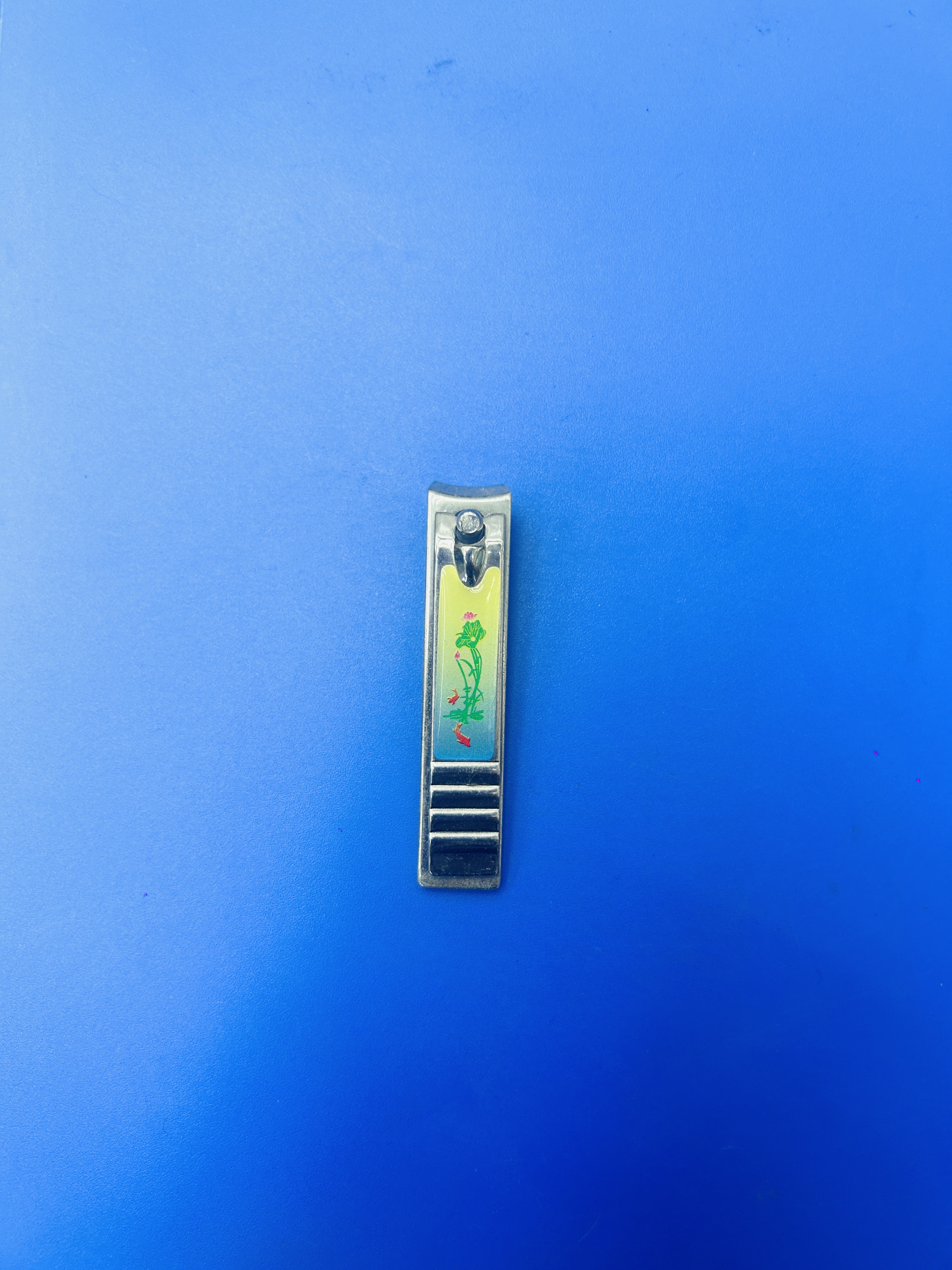 国潮池塘荷叶荷花锦鲤图案国风指甲钳精美