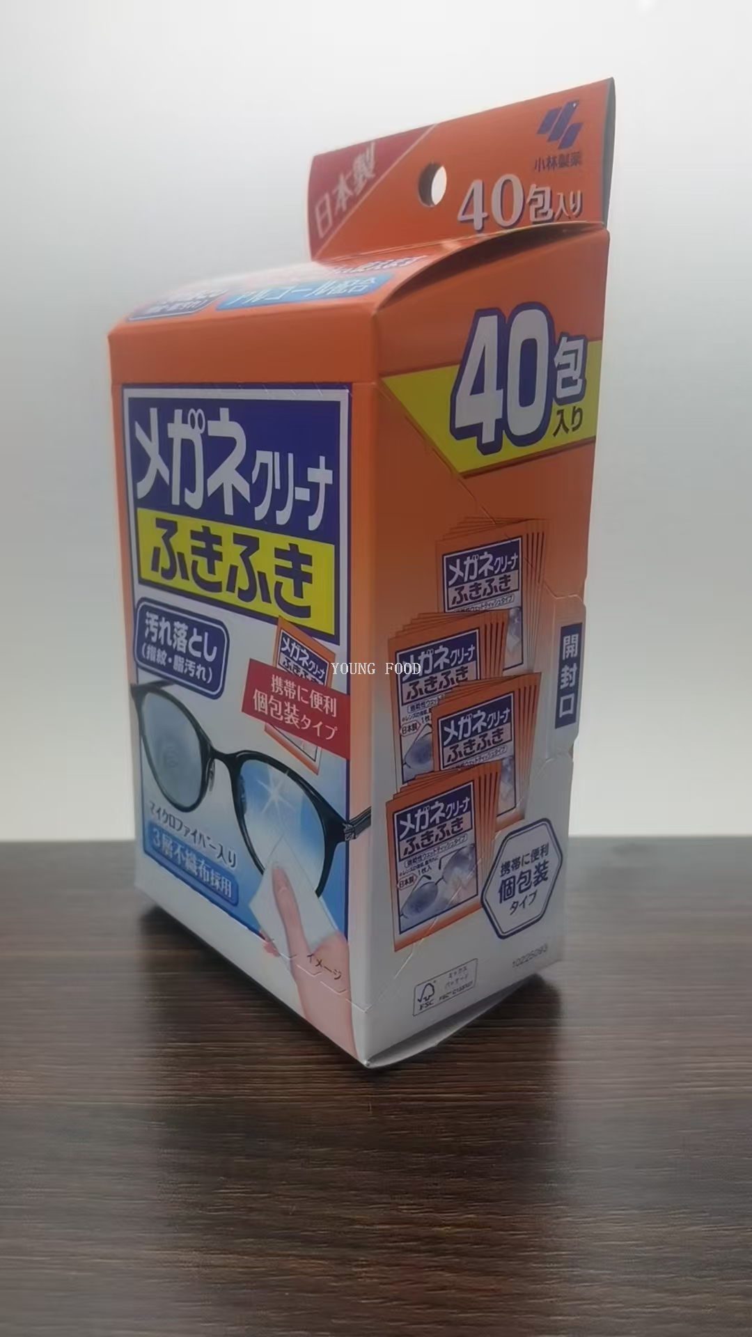包邮！拿都雷SAXI进口穿戴甲清洁湿巾擦眼镜头镜布40片 小林制药详情13