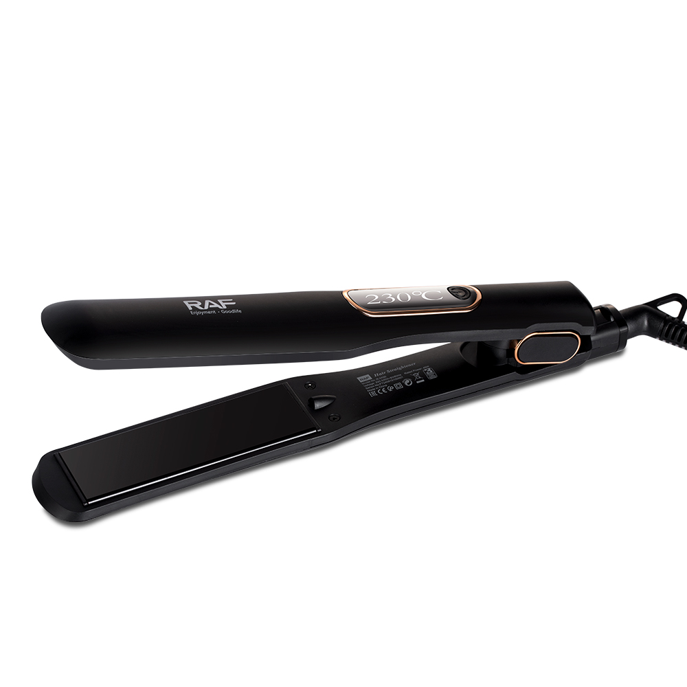 RAF European-standard cross-border temperature-adjustable curling iron, straightener, ceramic plate, suitable for both dry and wet straightening and curling, with an internal buckle of 230° Application Scenario