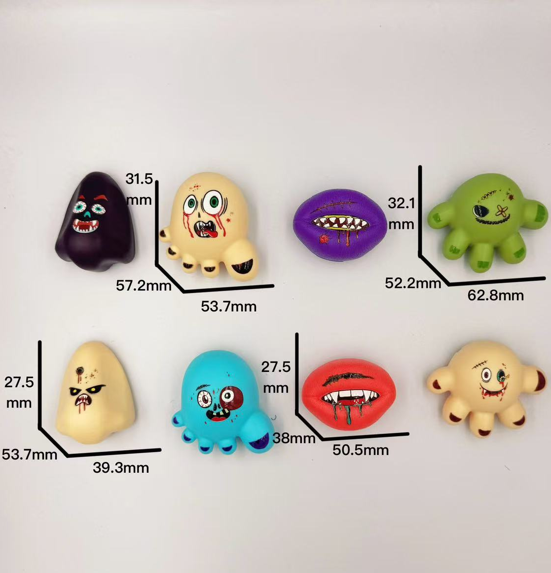 万圣节搞怪五官鼻口手脚回力车 跨境热销儿童鼻子嘴巴手脚回力玩具车
