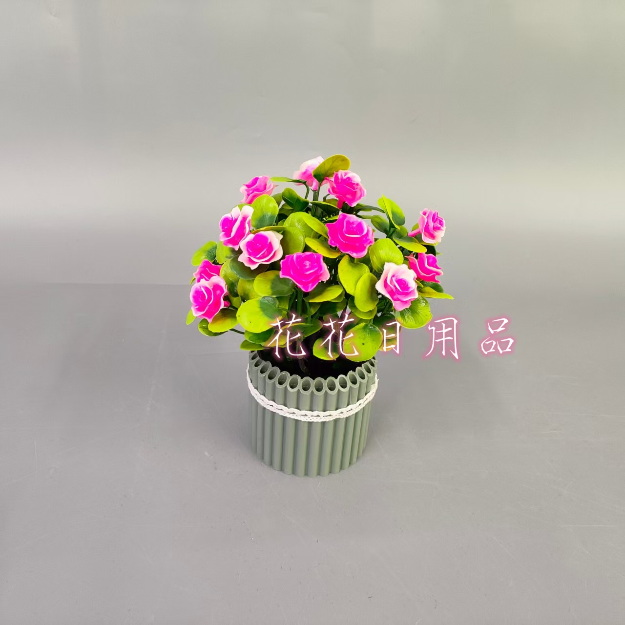 Artificial flower, fake flower bonsai, bamboo-joint pot, hibiscus flower, decorative item Application Scenario