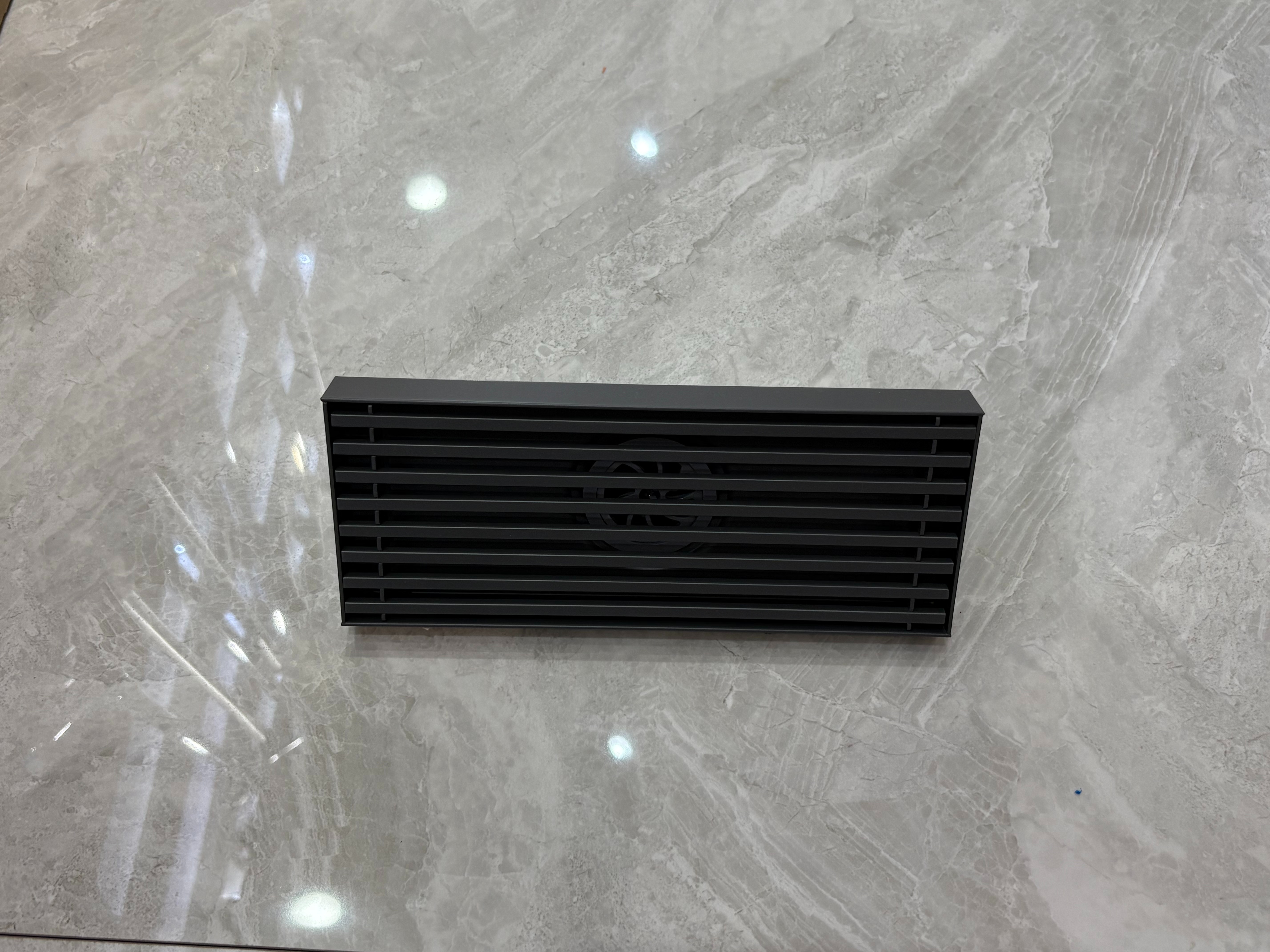 Gun gray 304 stainless steel long strip bathroom floor drain, anti-odor shower room drainage trough long strip custom side drainage