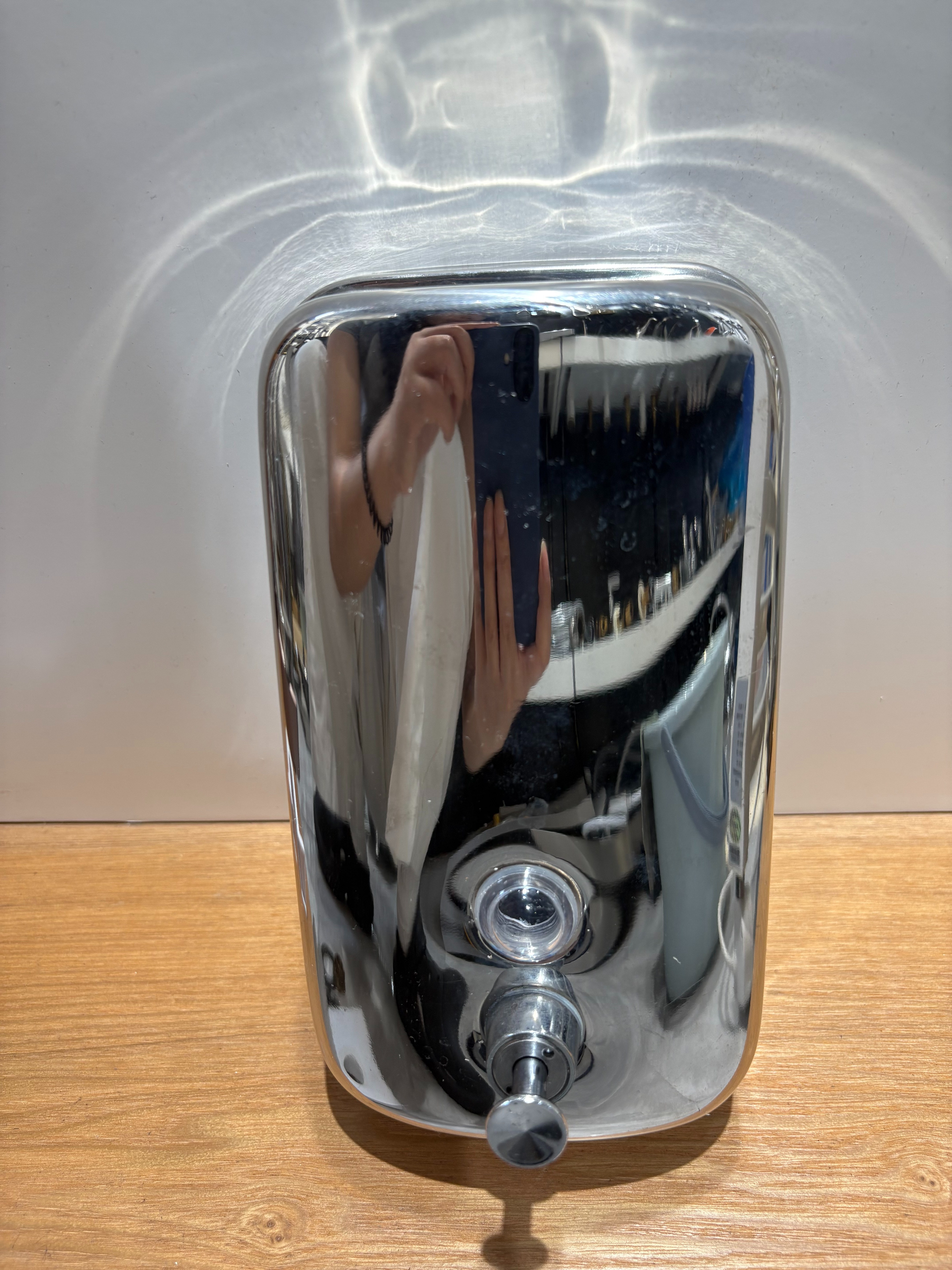 304 stainless steel soap dispenser, wall-mounted hotel bathroom hand sanitizer box, large-capacity manual press type Specification image