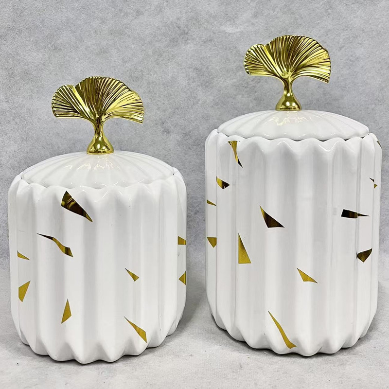 Ceramic sealed jars, food-grade storage jars, kitchen light luxury storage jars, decorative ornaments Item Picture