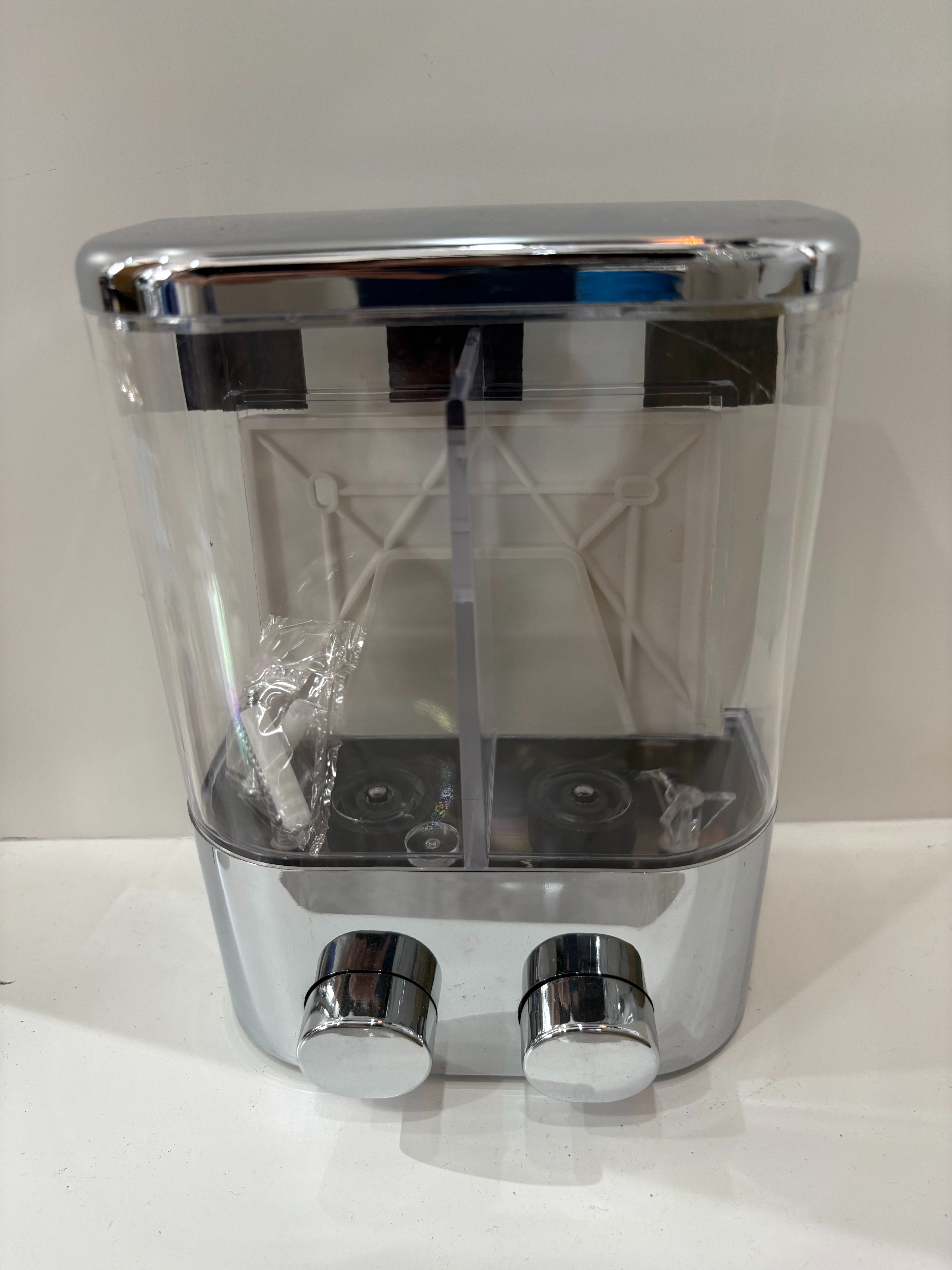 酒店宾馆皂液器挂壁式双盒皂液器 按压给皂器 洗发水沐浴露分装瓶