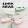 Pet plastic double-bowl anti-knock neck guard cat bowl, dog rice bowl, water and food integrated pet food set feeder Specification image