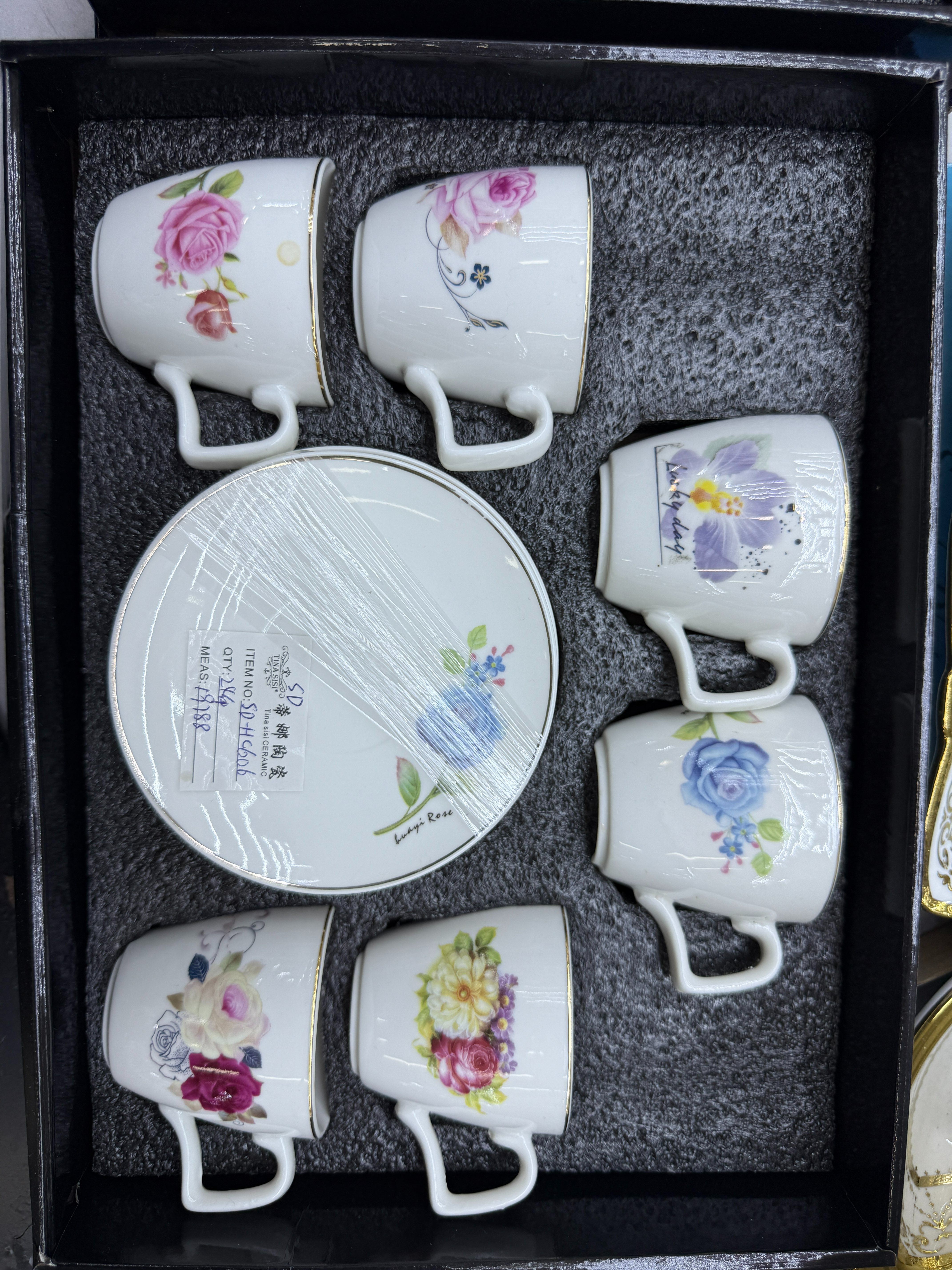 国潮马克陶瓷茶具花