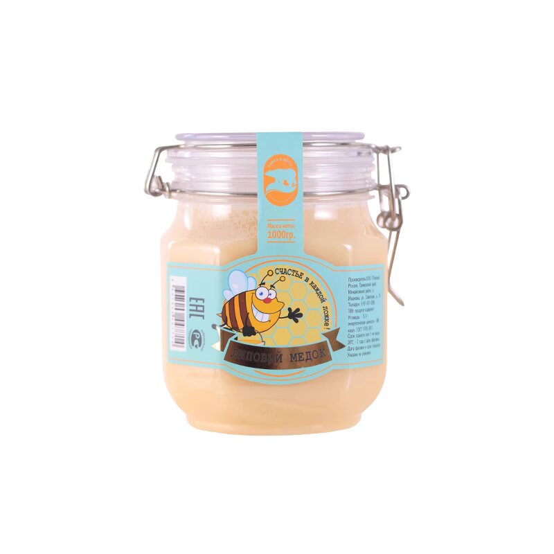 包邮！CAMOU U MOU进口手办零食调味品俄罗斯捕蜜熊蜂蜜椴树蜜1kg