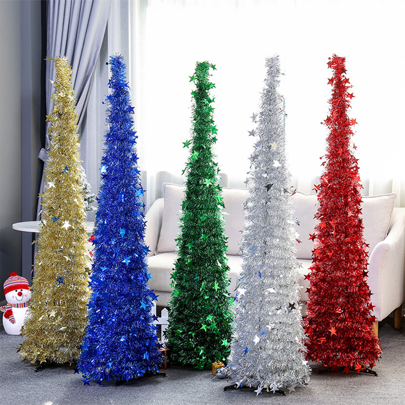 Creative Christmas products: woolen Christmas tree, extendable and foldable Christmas decorative tree, and accessory tree