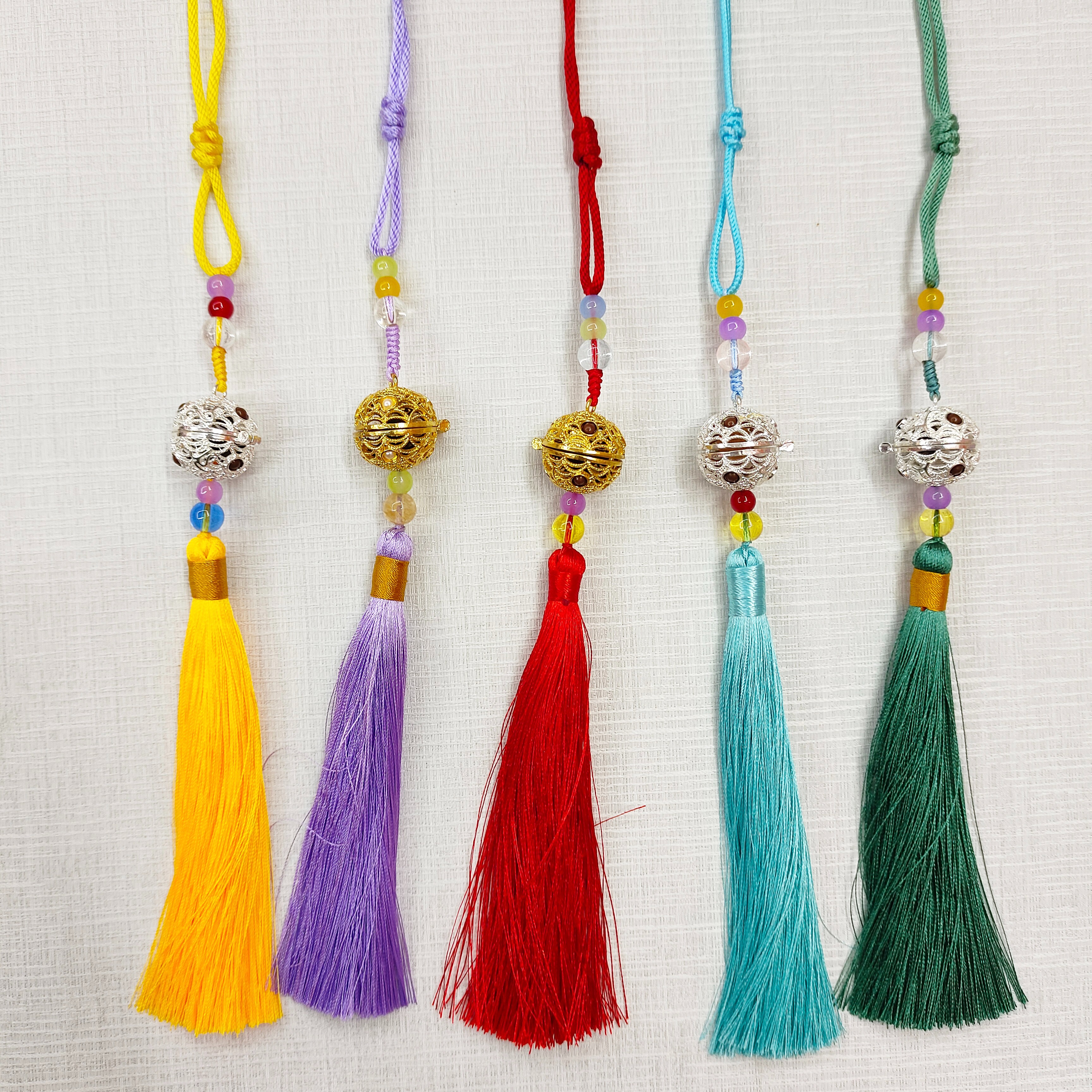 新款文创宫铃 古风香囊挂件 国风汉服压襟 流苏彩色挂件 彩色香囊 手机跨链挂件 汉服压襟