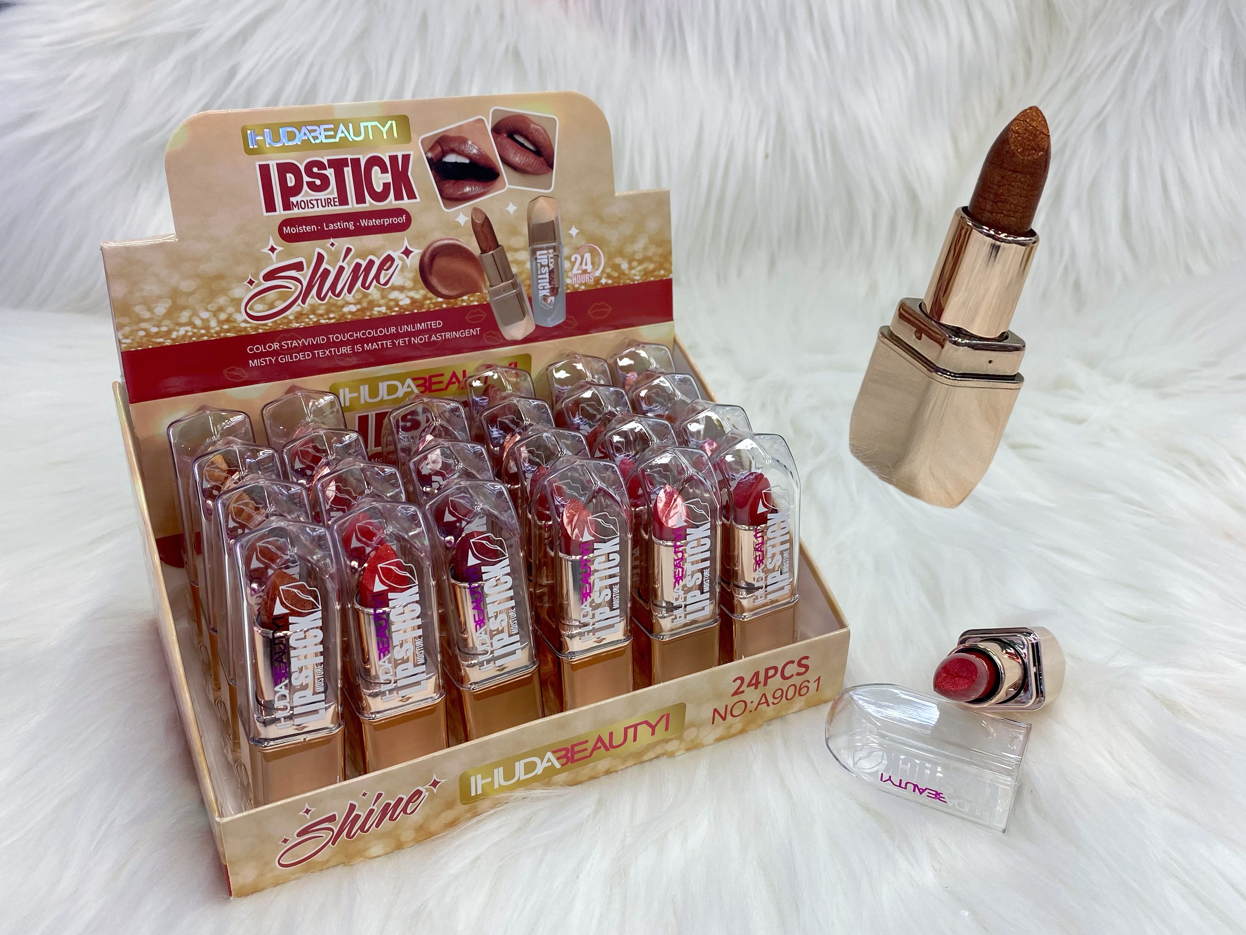 Cross-border foreign trade 6-color pearlescent moisturizing lipstick, non-stick cup new lipstick in stock wholesale full figure