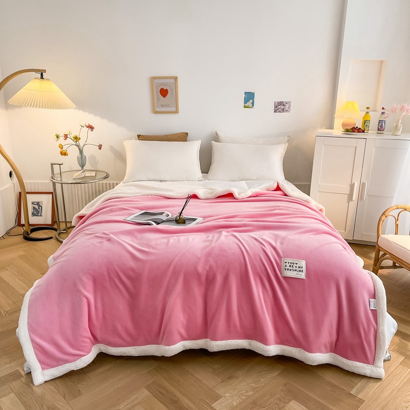 Blankets, blankets, cross-border blankets, best-selling lamb fleece blankets, thickened double-layer flannel blankets, coral fleece blankets pic 9