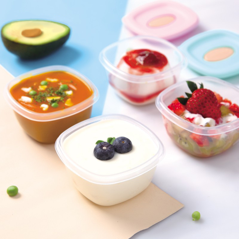 J187-R1798 Children's storage box, lunch box, feeding Tableware set, baby microwave-safe preservation box, sealed details Picture