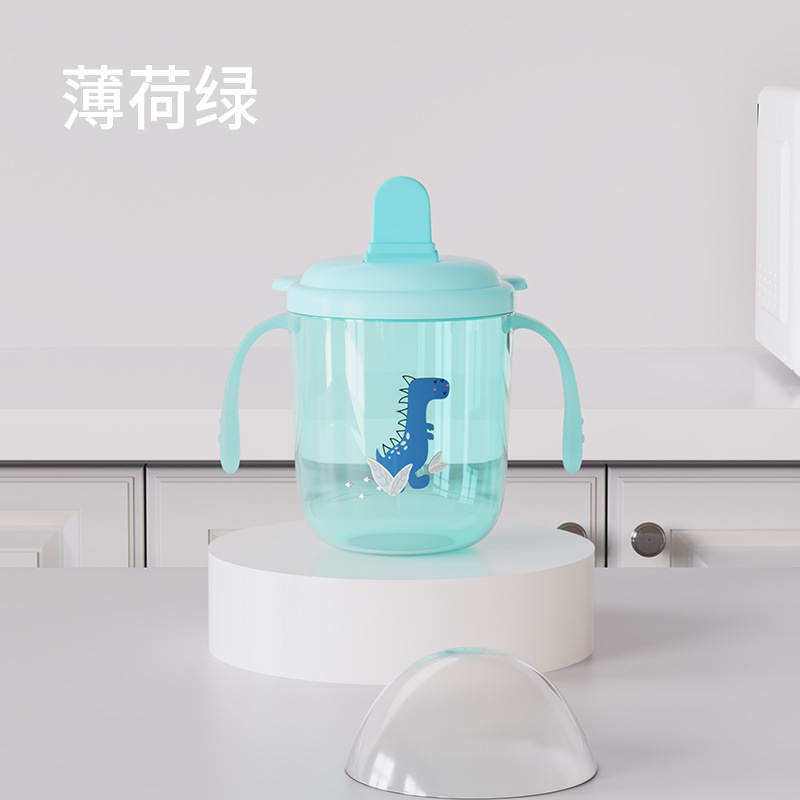 J187-R1806儿童学饮杯宝宝专用水杯鸭嘴杯牛奶杯带手柄直饮奶瓶详情图7