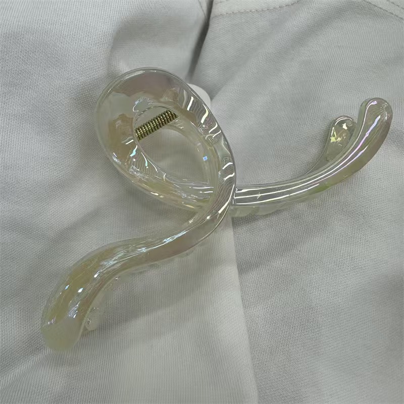 13CM飘带人鱼姬ab白简约抓夹简约发饰