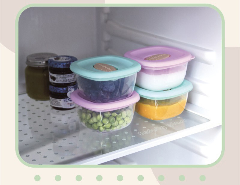 J187-R1798 Children's storage box, lunch box, feeding Tableware set, baby microwave-safe preservation box, sealed Item Picture
