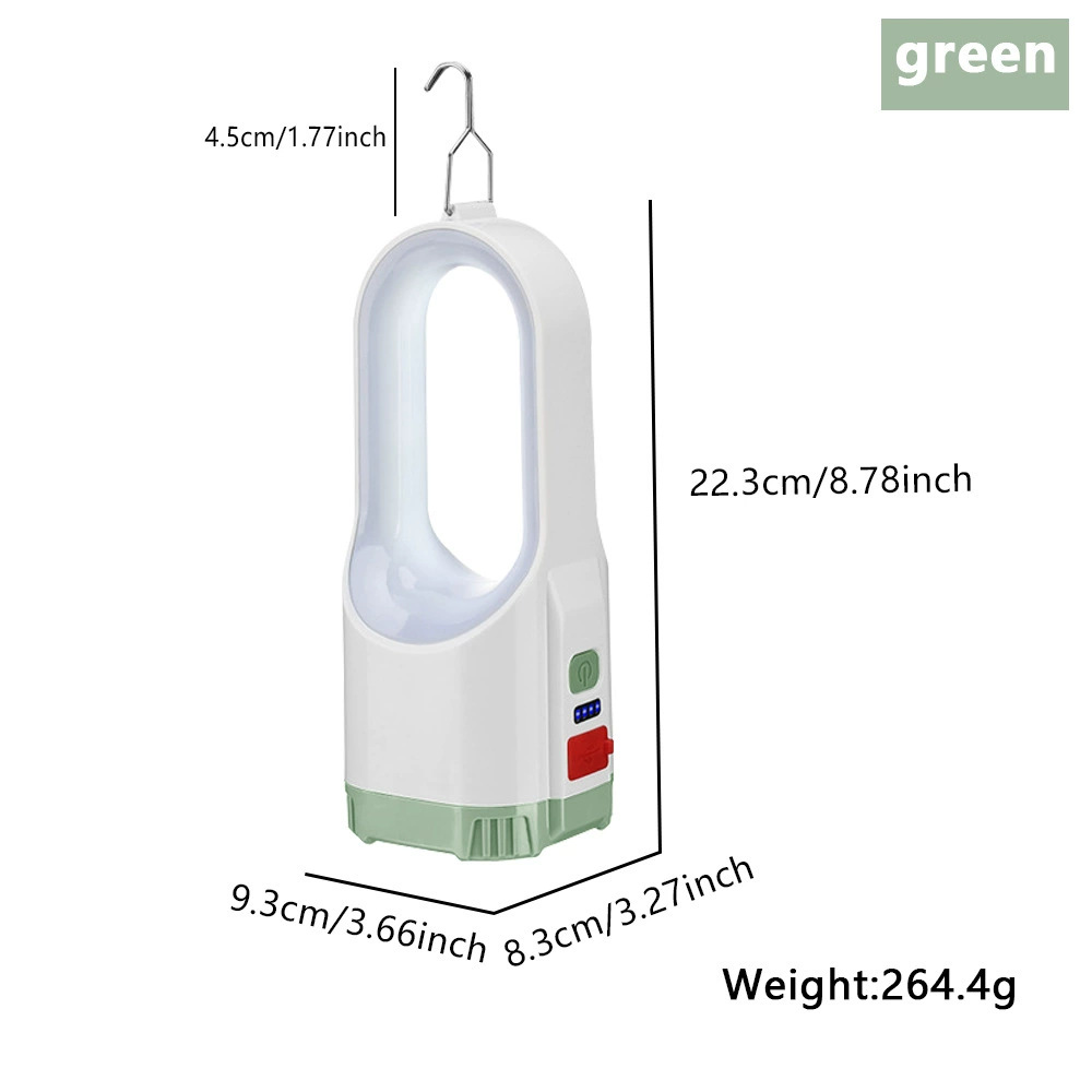 New cross-border multi-functional dual-source seven-color breathing lamp, high-power camping lamp, portable lamp, emergency charging lamp Item Picture