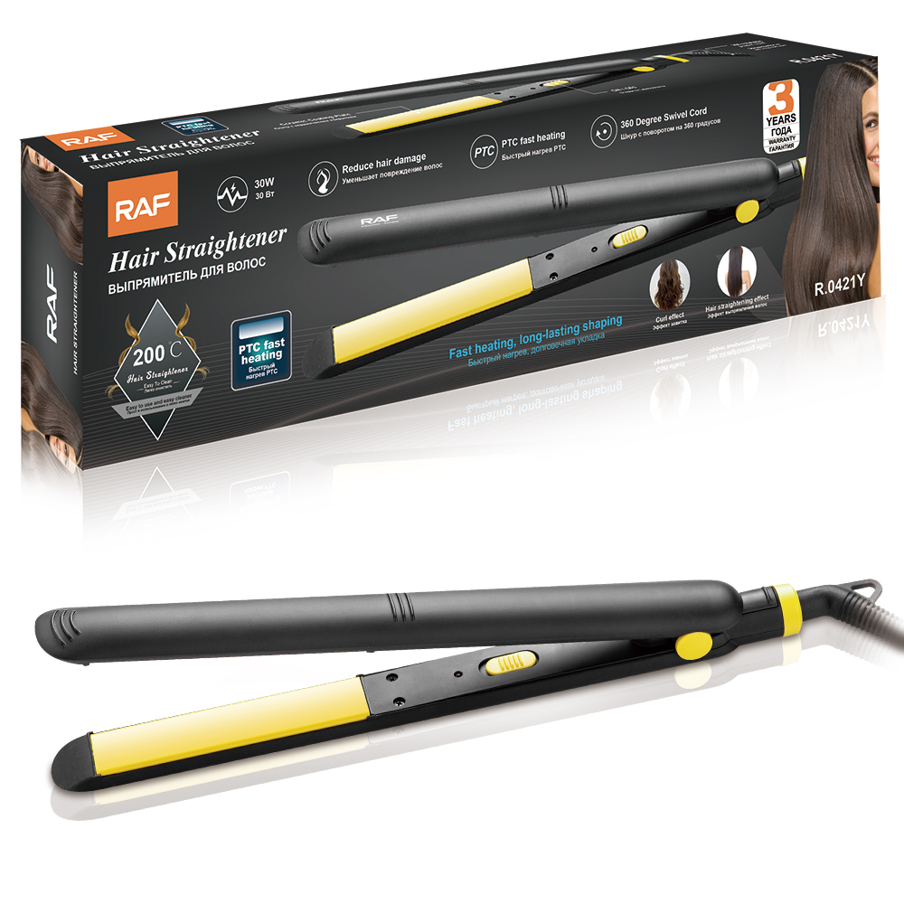 RAF European standard arc-shaped splint, straight and curly dual-purpose ceramic panel, no hair damage, professional hairstylist, personal fluffy hair styling Application Scenario