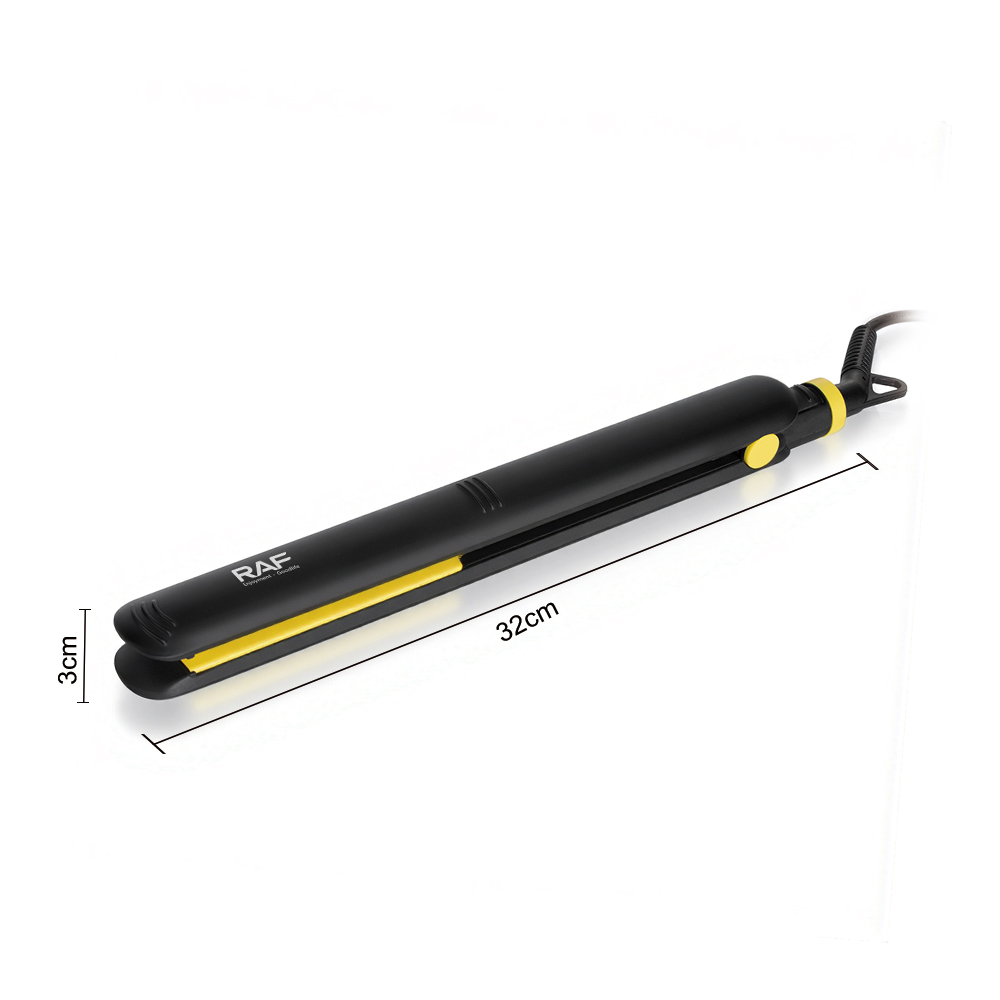 RAF European standard arc-shaped splint, straight and curly dual-purpose ceramic panel, no hair damage, professional hairstylist, personal fluffy hair styling Item Picture