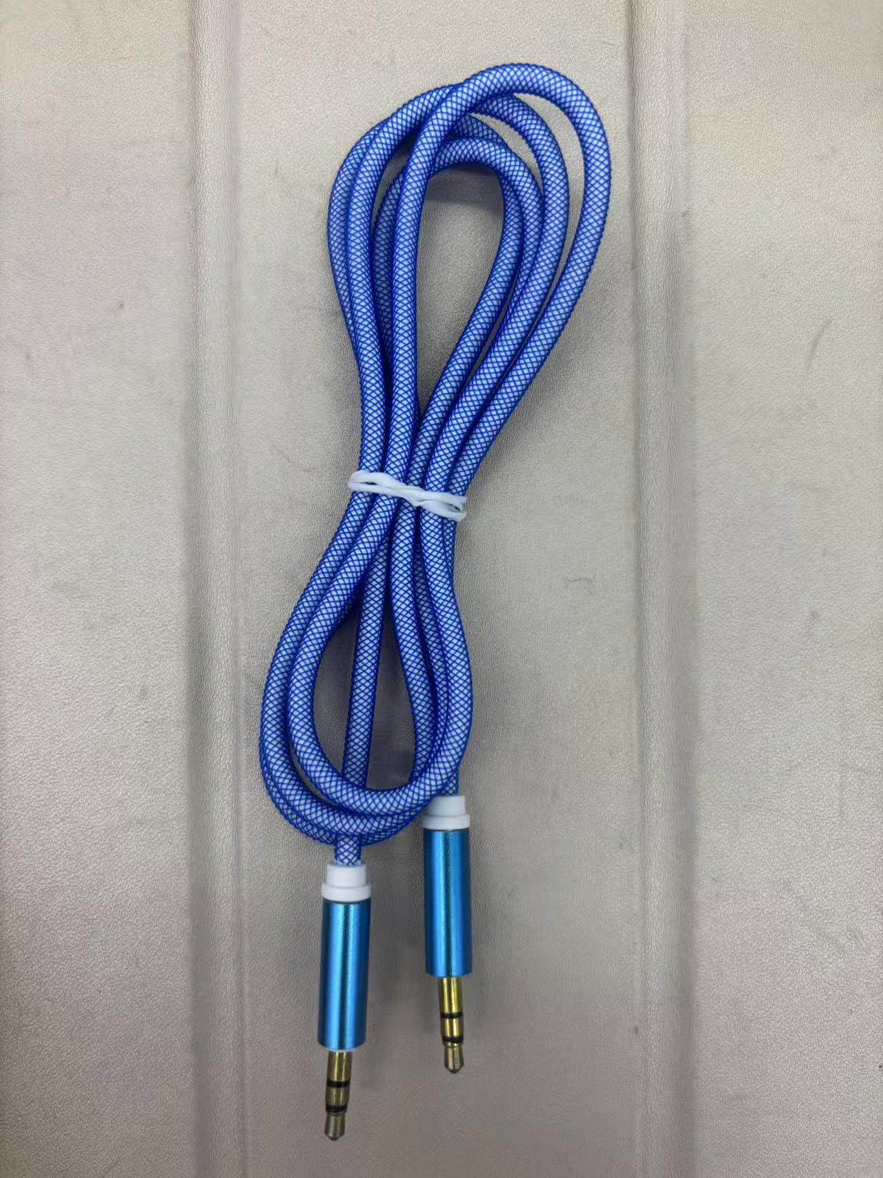 AUX audio cable, car high-fidelity recording cable, mobile phone and computer audio connection cable, 3.5mm male-to-male Specification drawing