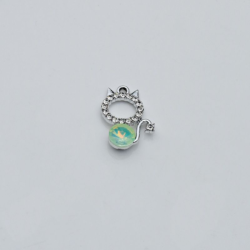 巴洛克水滴钻爆闪锆石配件diy饰品配饰猫咪小熊吊坠项链耳饰挂件详情图3