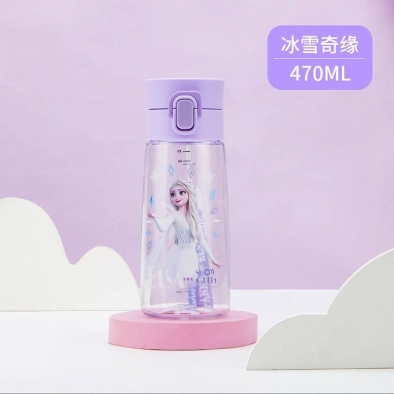 迪士尼儿童水杯夏季塑料杯食品级tritan材质学生喝水便携直饮杯子