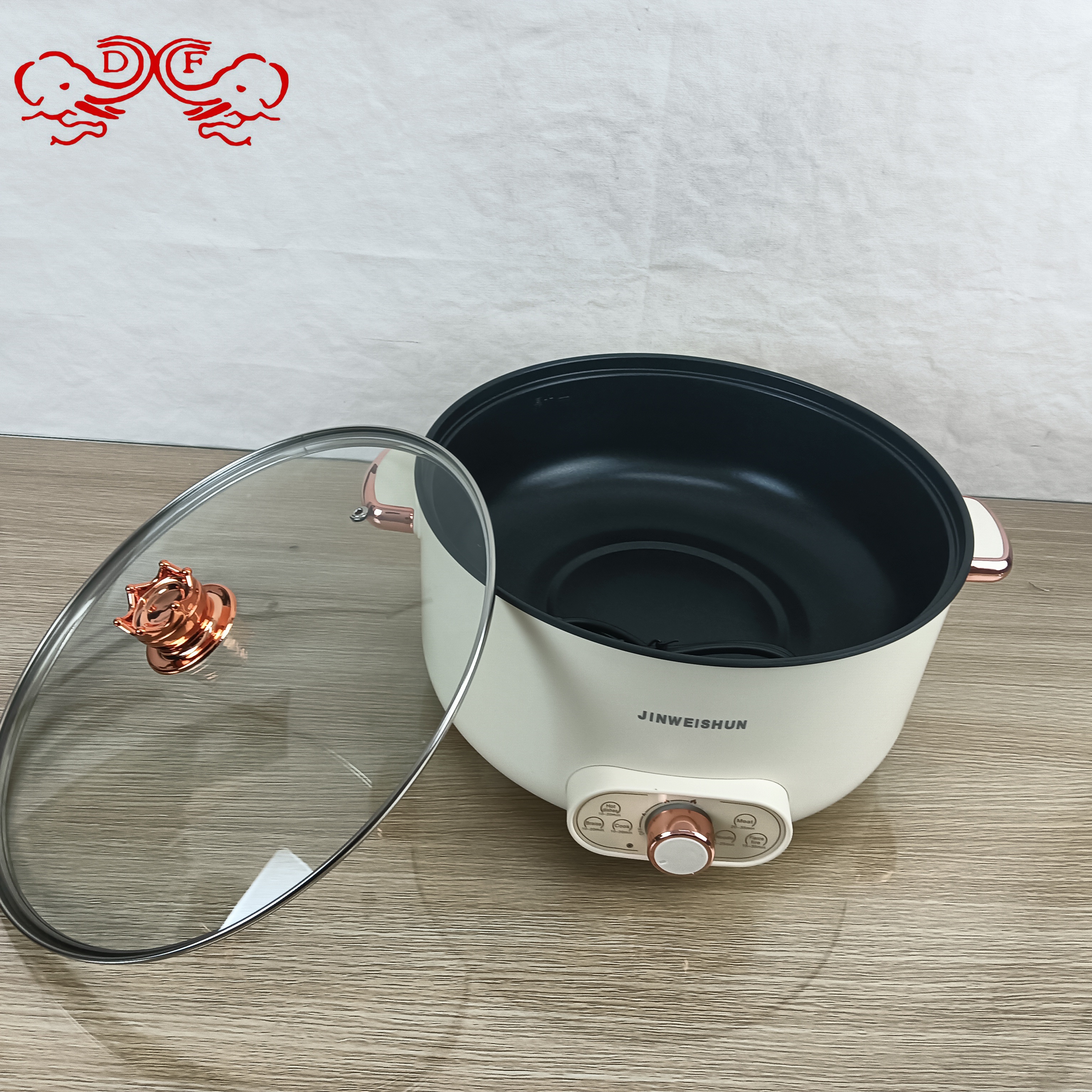 DF68051 Electric cooking pot, electric hot pot, multi-functional non-stick noodle cooking pot, large-capacity electric hot pot, one-piece pot, DF TRADINGHOUSE Specification image