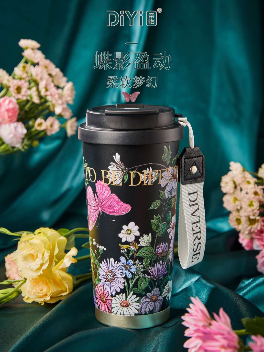 Double Drink Coffee Cup upgrade 316 stainless steel + ceramic inner liner DY-BW1253 Diyi Beautiful All Things Double Drink Coffee Cup 500ml add a touch of beauty and romance to life 🌸 pic 8