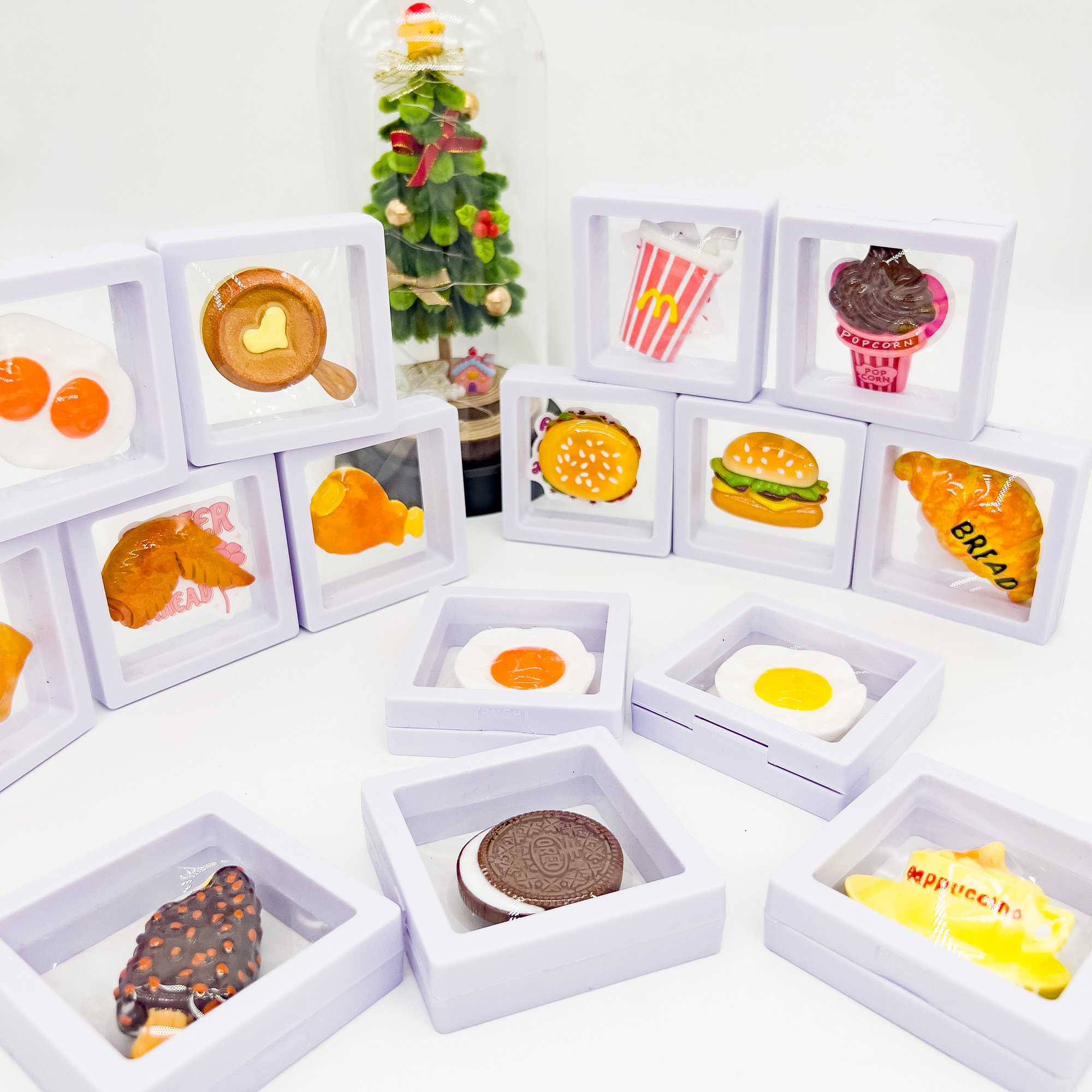 食物摆件卡通diy饰品配件手机壳洞洞鞋贴片发夹发饰饰品配饰仿真树脂食物系列手工配件混款可粘贴可爱少女心小女孩卡通现货批发