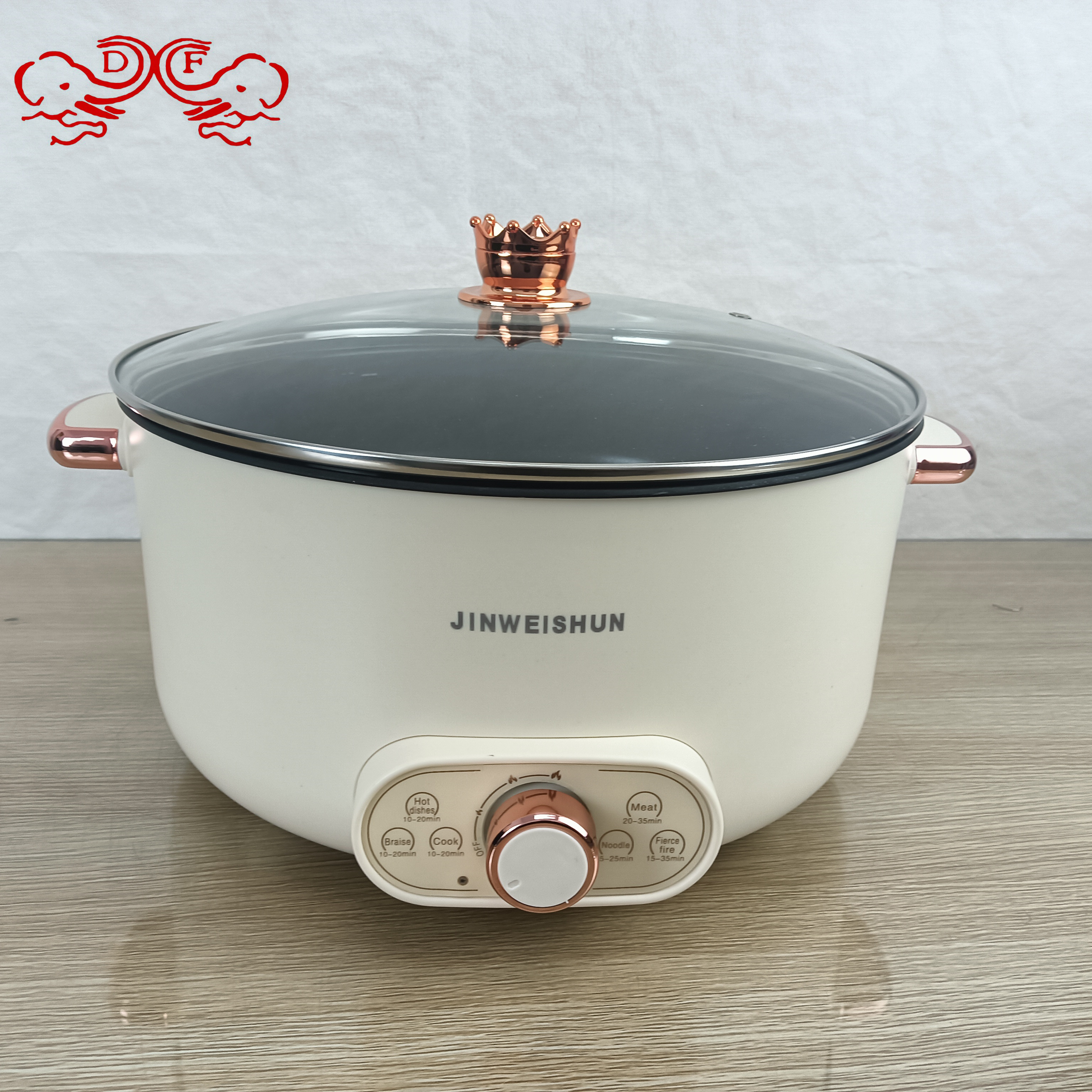 DF68051 Electric cooking pot, electric hot pot, multi-functional non-stick noodle cooking pot, large-capacity electric hot pot, one-piece pot, DF TRADINGHOUSE Item Picture