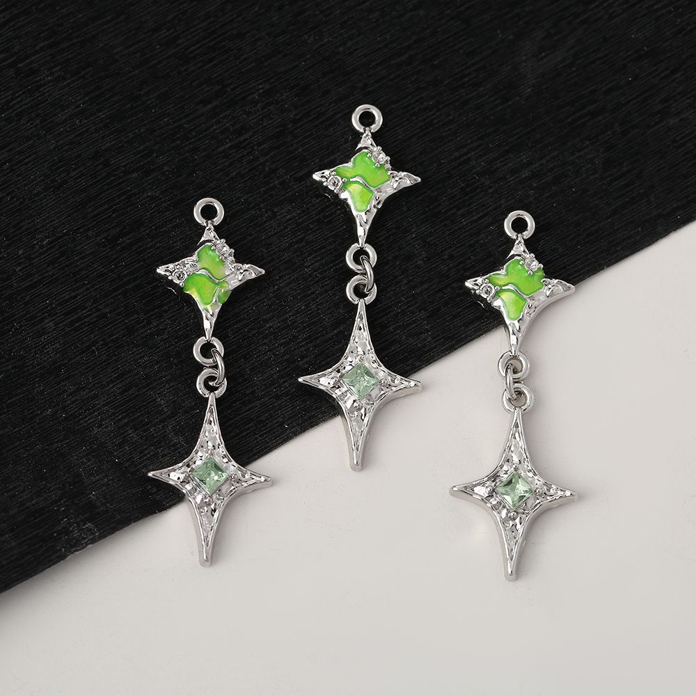 新款四芒星项链手工diy合金电镀时尚闺蜜项链女潮流配饰细节图