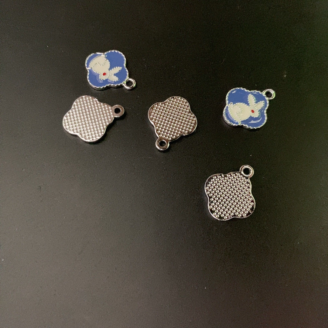 新款花边设计滴油小兔保色手链项链耳环饰品配件手工diy材料配饰