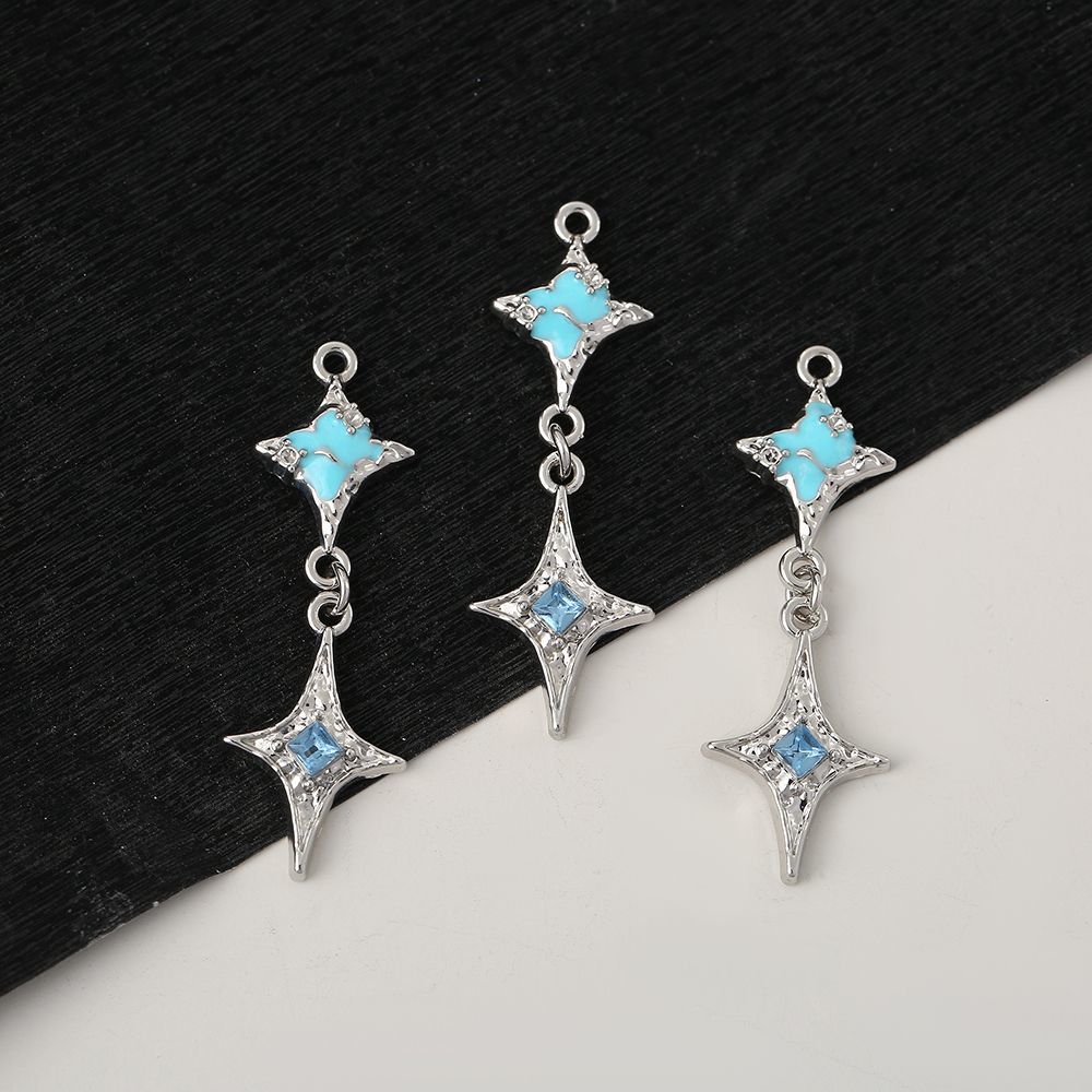 新款四芒星项链手工diy合金电镀时尚闺蜜项链女潮流配饰详情图2