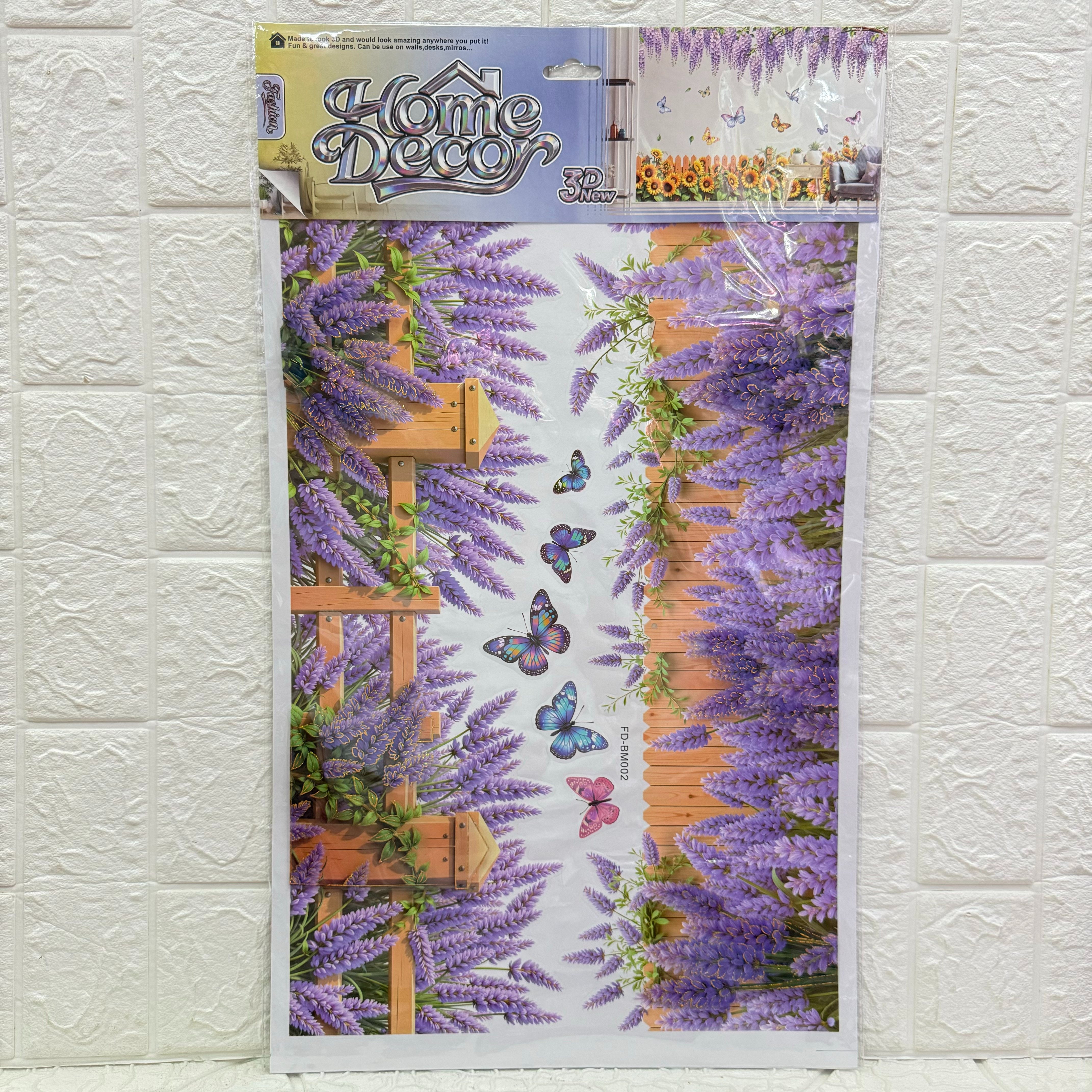 Flower vine fence wall stickers series, three-dimensional handcrafted layer upon layer paintings, living room decoration, flower vine fence butterfly wall stickers Application Scenario